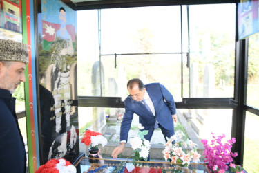 Taleh Qaraşov şəhid Mirxəyal Kərimzadə, Vüsal Hüseynov və Tural Hümmətovun anım günündə iştirak edib