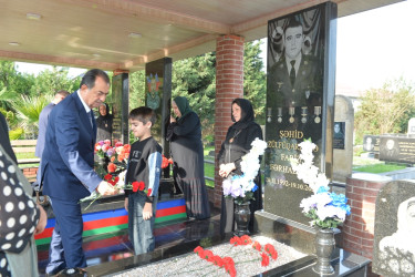 Lənkəran ŞİH başçısı şəhid Fariz Zülfüqarzadənin məzarını ziyarət edib