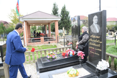 Taleh Qaraşov şəhid Aqşin İbadov, Emil Şıxəlizadə və Etiram Hüseynlinin anım günündə iştirak edib