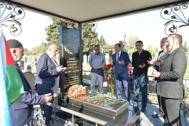 Lənkəran ŞİH başçısı şəhid Elməddin Məmmədli və Ramid Əliyevin məzarını ziyarət edib