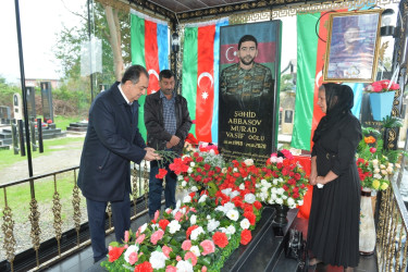 Taleh Qaraşov şəhid Murad Abbasov və Elməddin Məmmədlinin anım günündə iştirak edib