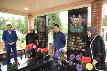 Taleh Qaraşov şəhid Elnur Talıbov, Əli Mehdizadə və Kənan Axundzadənin anım günündə iştirak edib