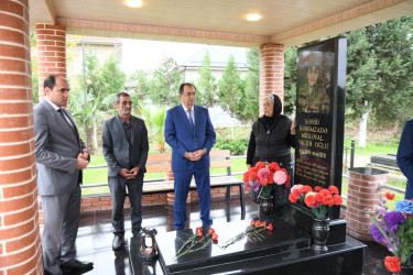 Taleh Qaraşov şəhid Mirxəyal Kərimzadə, Vüsal Hüseynov və Tural Hümmətovun anım günündə iştirak edib