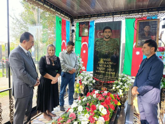 Lənkəran ŞİH başçısı şəhid Murad Abbasov və Elməddin Məmmədlinin məzarını ziyarət edib