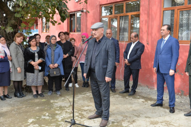Taleh Qaraşov şəhidimiz mayor Aqşin İbadovun ev muzeyinin açılışında iştirak edib