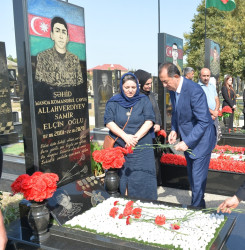Lənkəranda şəhid Samir Allahverdiyev, Zaur Ağalı, Romir Əliyev və Emin Muradovun məzarları ziyarət olunub