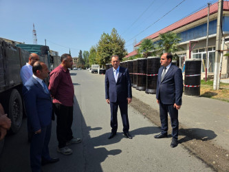 Taleh Qaraşov Lənkəranın kanalizasiya sisteminin yenilənməsi işləri ilə yerində tanış olub