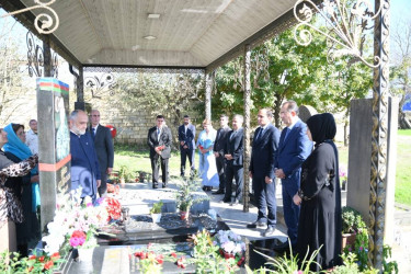 Taleh Qaraşov şəhid Elnur Talıbov, Əli Mehdizadə və Kənan Axundzadənin anım günündə iştirak edib