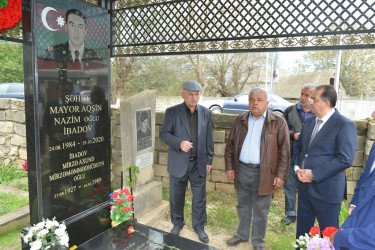 Taleh Qaraşov şəhid Aqşin İbadov, Emil Şıxəlizadə və Etiram Hüseynlinin anım günündə iştirak edib