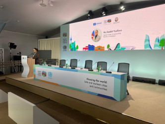 Taleh Qaraşov WUF 13 çərçivəsində keçirilən “UNESCO-nun Yaradıcı Şəhərləri və Dayanıqlı Şəhərsalma” panel sessiyasında iştirak edib