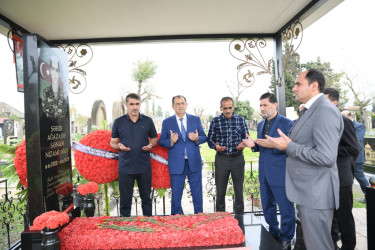 Taleh Qaraşov şəhid Sənan Ağazadənin anım günündə iştirak edib