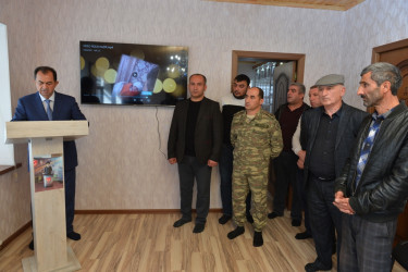 Taleh Qaraşov şəhidimiz mayor Aqşin İbadovun ev muzeyinin açılışında iştirak edib