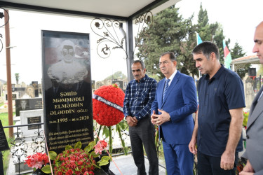 Taleh Qaraşov şəhid Elməddin Məmmədli və Ramid Əliyevin anım günündə iştirak edib