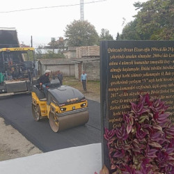 Lənkəranda şəhid Orxan Quluzadə küçəsinin asfaltlanması yekunlaşıb