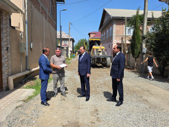 Taleh Qaraşov Lənkərandakı yol infrastruktur layihələrinin gedişi ilə tanış olub