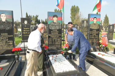 Taleh Qaraşov şəhid Mirməhəmmədəli Rzazadənin və Qüdrət Məmmədzadənin anım günündə iştirak edib