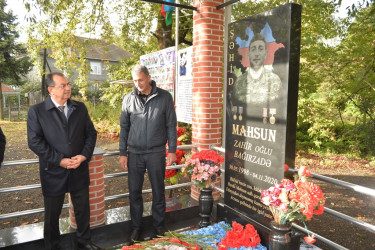 Taleh Qaraşov şəhid Mahsun Bağırzadə və Rasim Mirzəyevin anım günündə iştirak edib