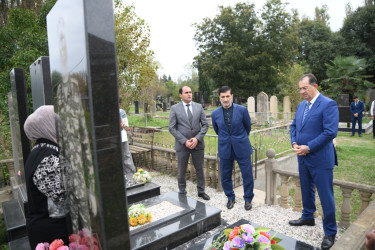 Taleh Qaraşov şəhid Aqşin İbadov, Emil Şıxəlizadə və Etiram Hüseynlinin anım günündə iştirak edib