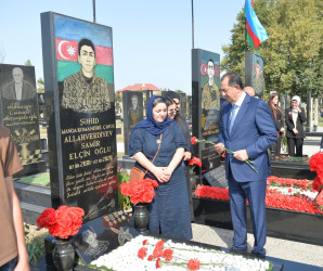 Lənkəranda şəhid Samir Allahverdiyev, Zaur Ağalı, Romir Əliyev və Emin Muradovun məzarları ziyarət olunub