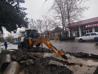 Lənkərana yağan intensiv yağışın yaratdığı fəsadlar aradan qaldırılır