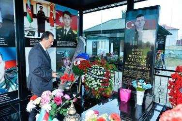  Lənkəran ŞİH başçısı antiterror əməliyyatları zamanı şəhid olan Mirmusa Hüseynzadə, Vüqar Heydərov, Aqil Əkbərov və Məhəmməd Hüseynovun məzarlarını ziyarət edib