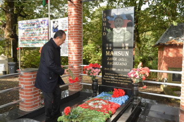 Taleh Qaraşov şəhid Mahsun Bağırzadə və Rasim Mirzəyevin anım günündə iştirak edib