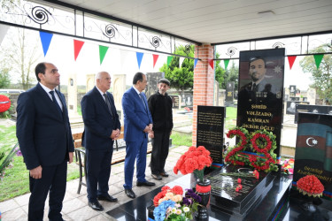 Taleh Qaraşov şəhid Kamran Vəlizadə və Murad Hüseynzadənin anım günündə iştirak edib