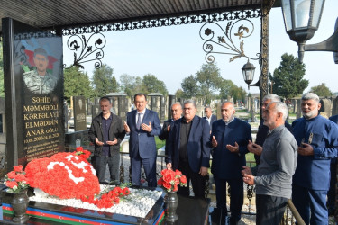 Lənkəran ŞİH başçısı şəhid Murad Abbasov və Elməddin Məmmədlinin məzarını ziyarət edib