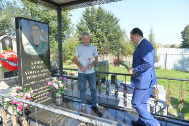 Taleh Qaraşov şəhid Mirxəyal Kərimzadə, Vüsal Hüseynov və Tural Hümmətovun anım günündə iştirak edib