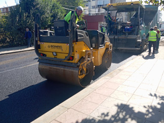 Taleh Qaraşov asfaltlanması həyata keçirilən Əli Məmmədov küçəsinə baxış keçirib