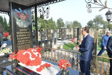 Lənkəran ŞİH başçısı şəhid Murad Abbasov və Elməddin Məmmədlinin məzarını ziyarət edib