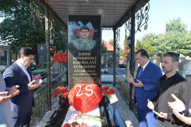 Taleh Qaraşov şəhid Murad Abbasov və Elməddin Məmmədlinin anım günündə iştirak edib