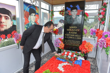 Taleh Qaraşov şəhid Mahsun Bağırzadə və Rasim Mirzəyevin anım günündə iştirak edib