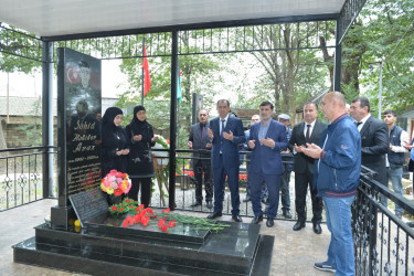Lənkəran ŞİH başçısı şəhid Araz Həbibov və Elmar İbayevin məzarını ziyarət edib