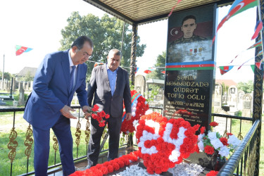 Taleh Qaraşov şəhid Mirməhəmmədəli Rzazadənin və Qüdrət Məmmədzadənin anım günündə iştirak edib