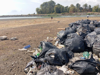Xəzər dənizinin Lənkəran ərazisindən keçən sahil zolağında növbəti ekoloji aksiya keçirilib