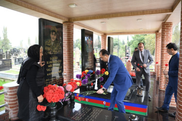 Taleh Qaraşov şəhid Mirxəyal Kərimzadə, Vüsal Hüseynov və Tural Hümmətovun anım günündə iştirak edib