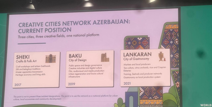 Taleh Qaraşov WUF 13 çərçivəsində keçirilən “UNESCO-nun Yaradıcı Şəhərləri və Dayanıqlı Şəhərsalma” panel sessiyasında iştirak edib