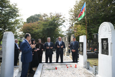 Taleh Qaraşov şəhid Əflatun Fərəcovun anım günündə iştirak edib