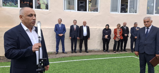 Lənkəranda şəhid Samir Allahverdiyevin adına minifutbol meydançası açılıb