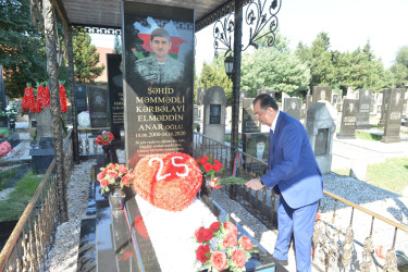 Taleh Qaraşov şəhid Murad Abbasov və Elməddin Məmmədlinin anım günündə iştirak edib