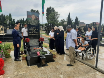 Şəhid Emil Qurbanovun doğum günündə məzarı ziyarət olunub