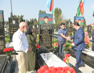 Taleh Qaraşov şəhid Mirməhəmmədəli Rzazadənin və Qüdrət Məmmədzadənin anım günündə iştirak edib