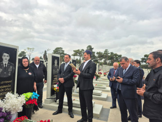 Anım günündə şəhid Həsənağa Abdullazadənin  məzarı ziyarət olunub