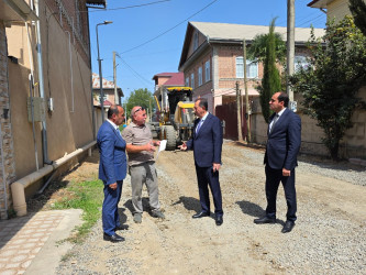 Taleh Qaraşov Lənkərandakı yol infrastruktur layihələrinin gedişi ilə tanış olub