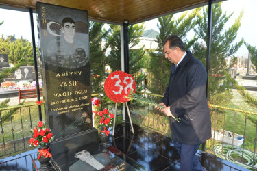 Taleh Qaraşov şəhid Vasif Abiyevin anım günündə iştirak edib