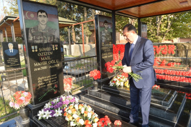 Taleh Qaraşov şəhid Mail Əzizovun anım günündə iştirak edib