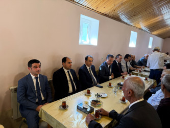 Taleh Qaraşov şəhid ailələrinin hüzr mərasimində iştirak edib